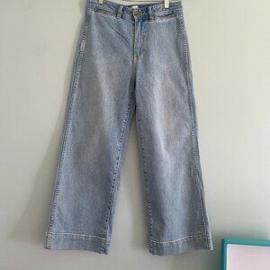 GAP High Rise Wide Leg Crop Jeans, Size 4 / 27